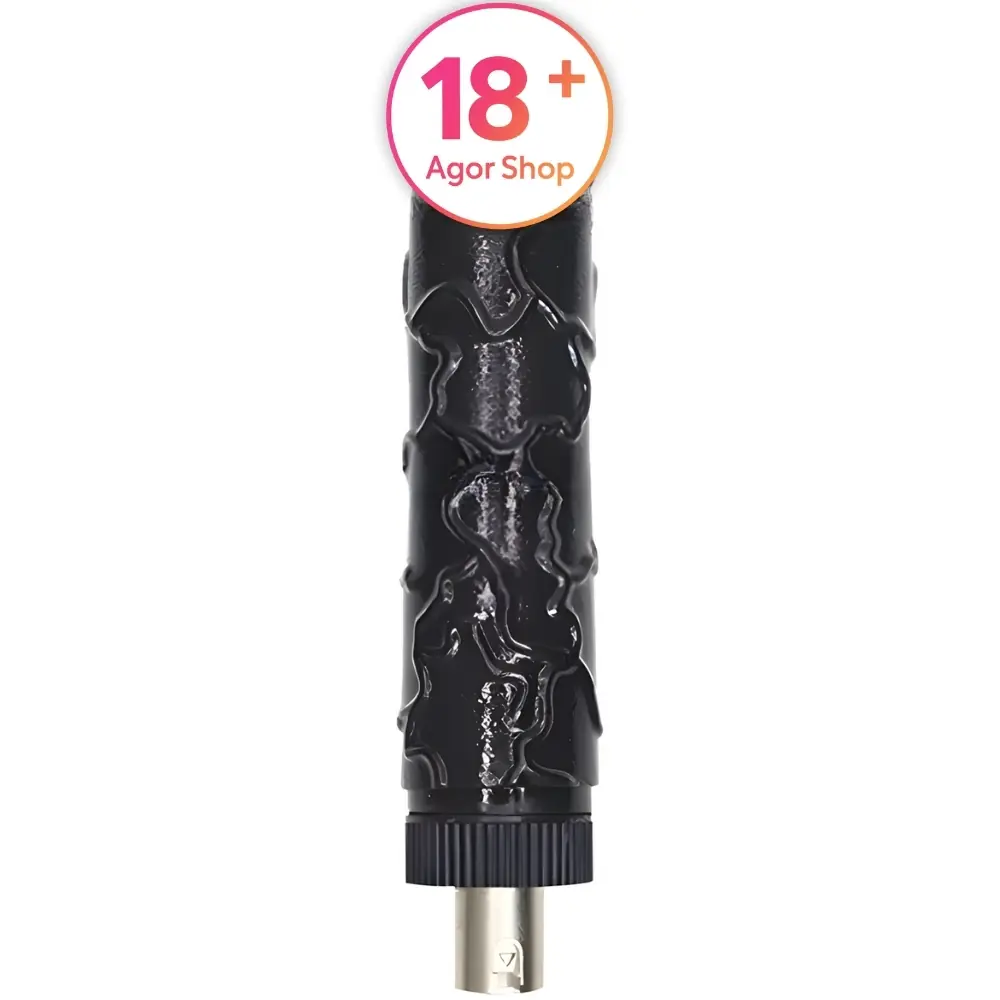 Agor Machine Gun Sex Machine Black realistički penis glava 19 cm