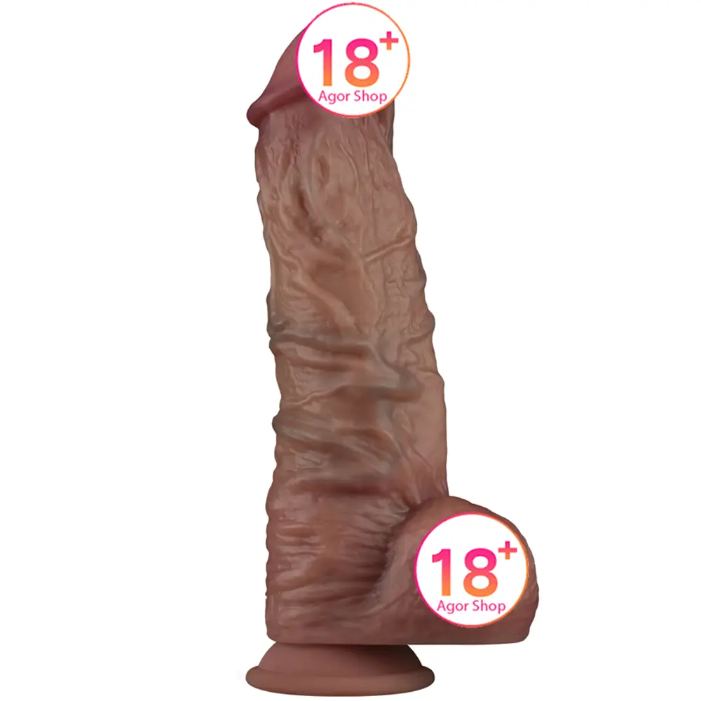 Lovetoy 10,5'' Dual Layered Silikonski Cock XXL Et Tekstura Dildo