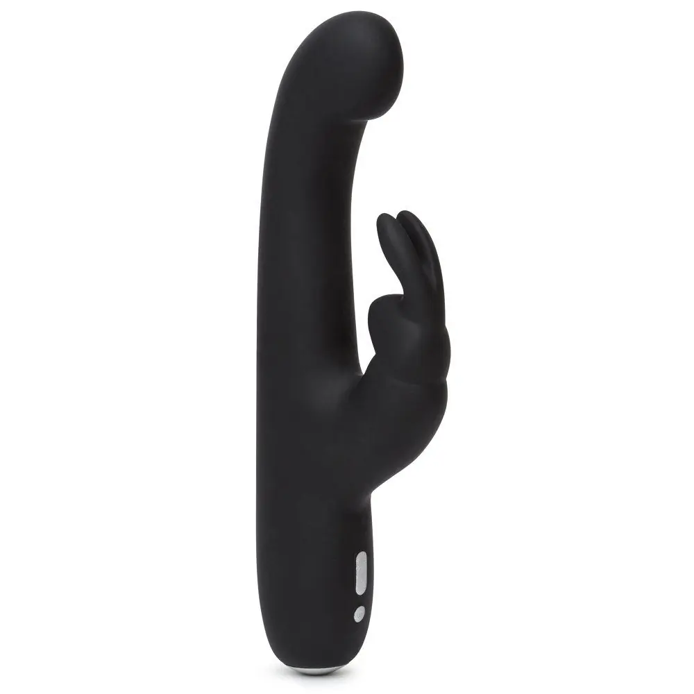 Happy Rabbit Slimline G-Spot punjivi zečji vibrator crni