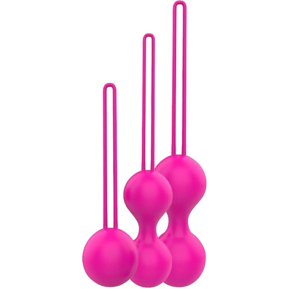 Agor Kegel Benwa loptice medium medicinski silikon metal jiggle set - roza