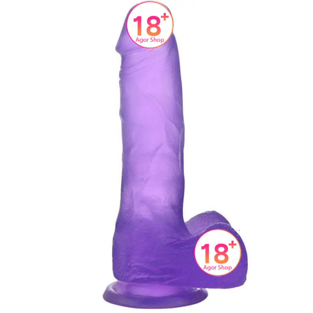 Lovetoy Jelly Studs Purple Dildo Medium 17 cm