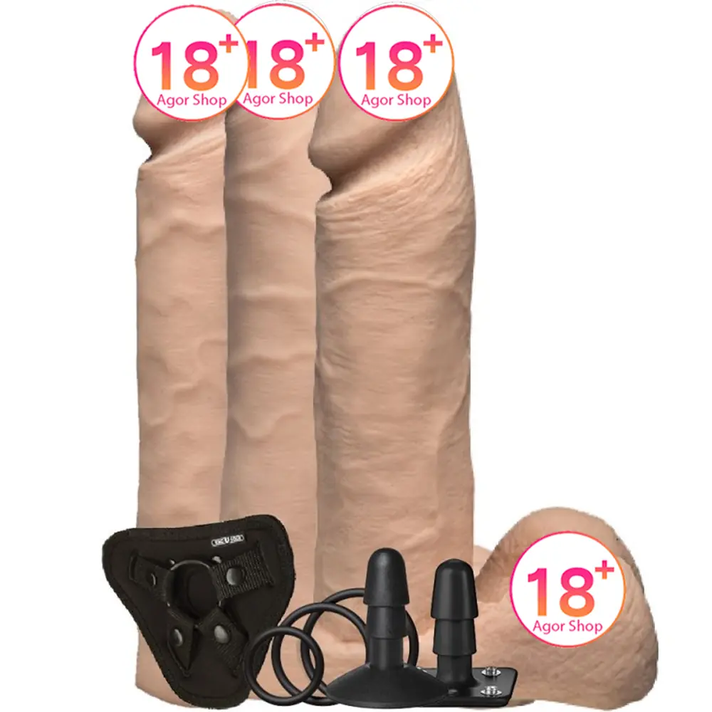 Doc Johnson Vac-U-Lock Dvostruka Gustina Iskusan Set Strapona