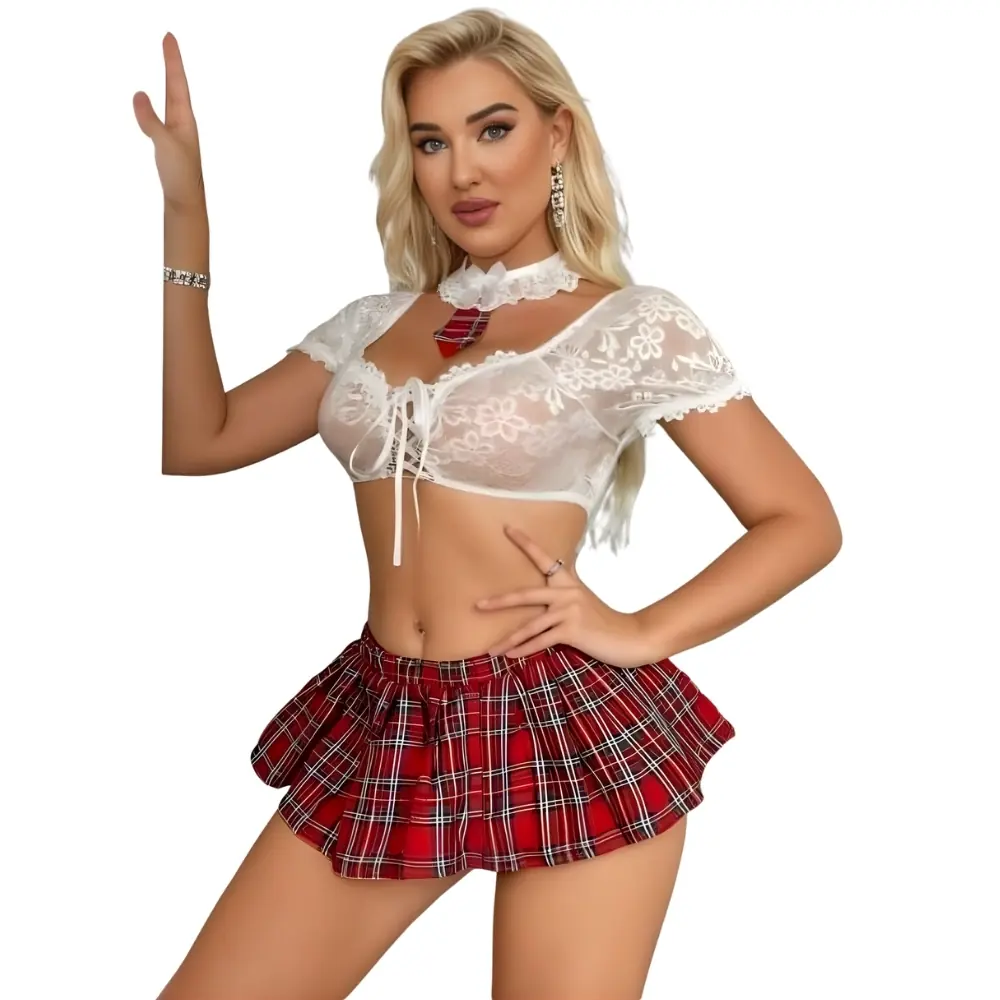 Agor Passione Dantel Detaljni Seksualni Kostim za Školu