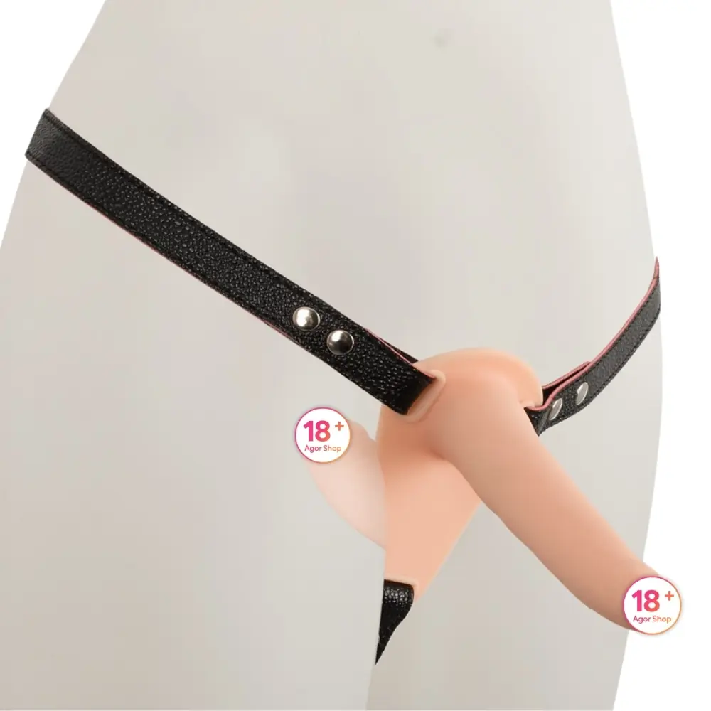 You2Toys Vibrirajući Dvostruki Strap-On 15 cm Titrešimo Biseksualni Strapon Penis
