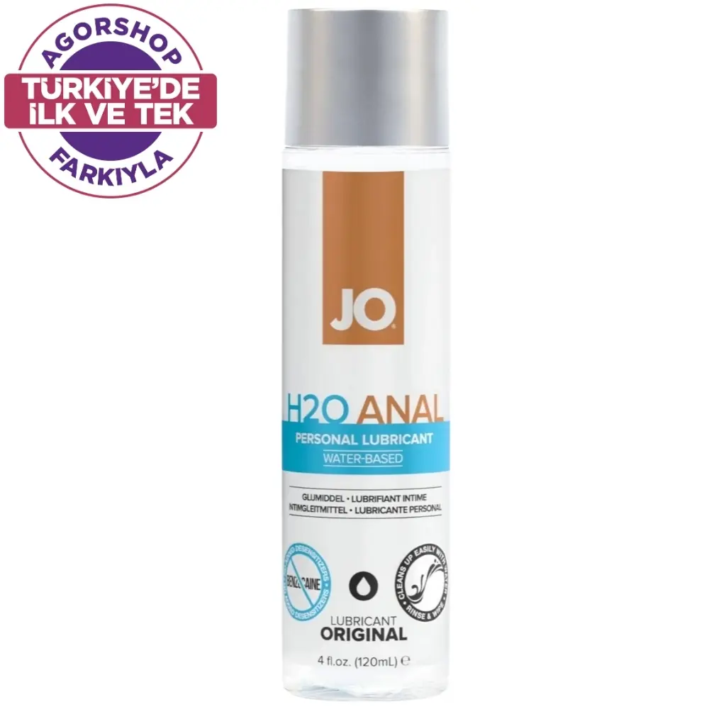 Jo H2O Anal Lubrikant 120 ml Voda Bazirani Anal Jel