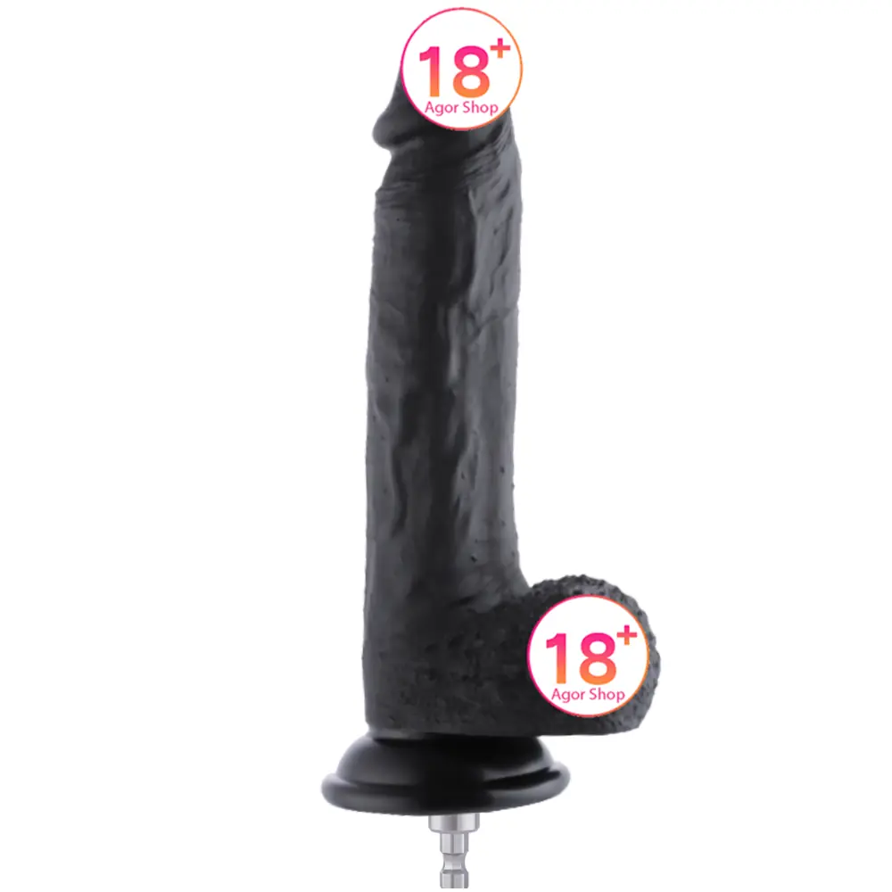 Hismith Premium Sex Machine 8 inča Natural Duku Realistički Penis – Crni