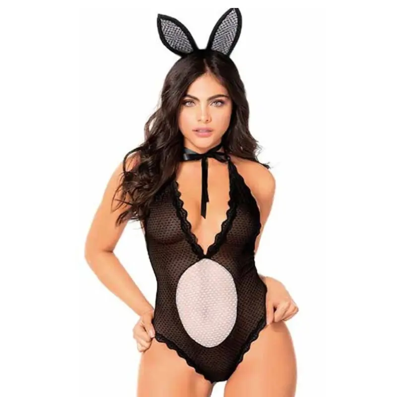 Agor Fantasy Wear Lingerie Dreams Crni fantazijski zečiji kostim