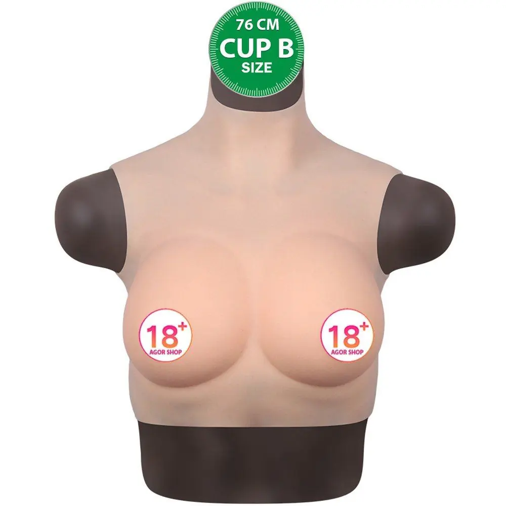 Agor bodysuit crossdresser s vratom nosivi silikonski grudni cup B