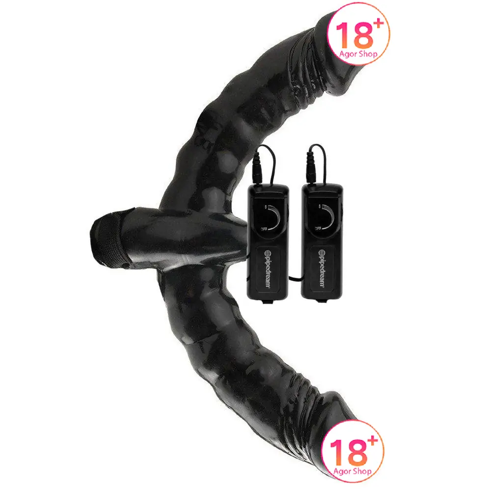 Pipedream Fetish Fantasy Series Vibrirajući Double Delight Strap-On
