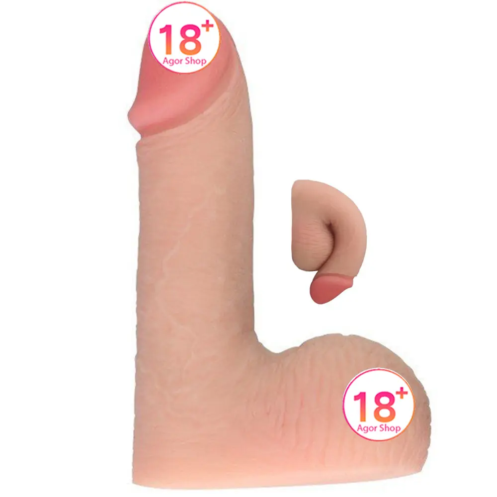Lovetoy Skinlike Limpy Cock nosivi 14 cm dildo