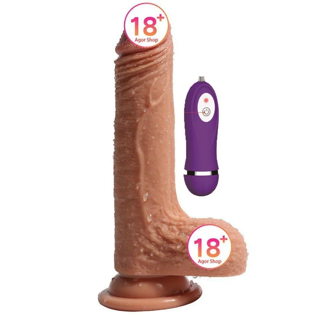 Dildo Series Crowleys 18 cm Extra Mekaničnos Dvostruki Sloj Realistički Vibrator