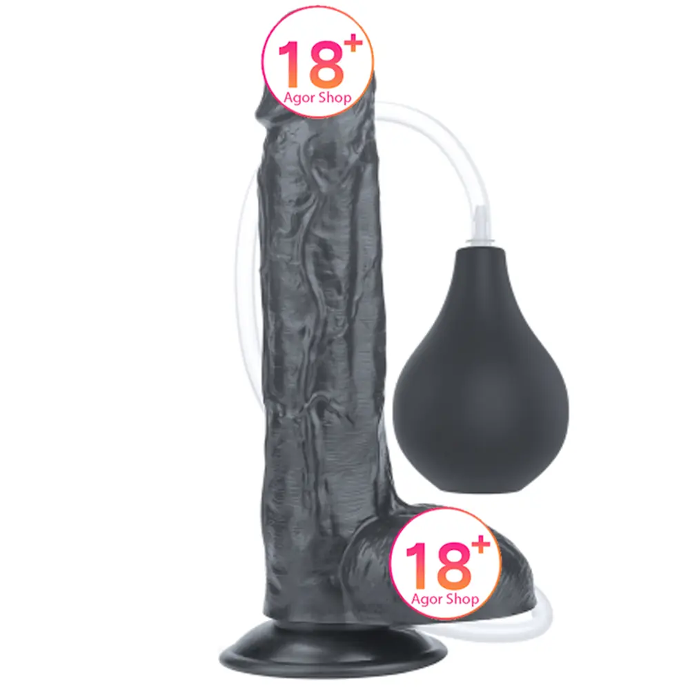 Lovetoy Squirt Extreme Dildo Crni 25 cm prazni realistički penis LV116025
