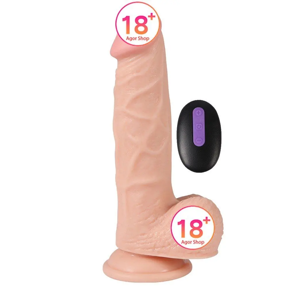 Dildo Series Hans 21 cm 20 modova vibrirajući realistični dildo na daljinsko upravljanje