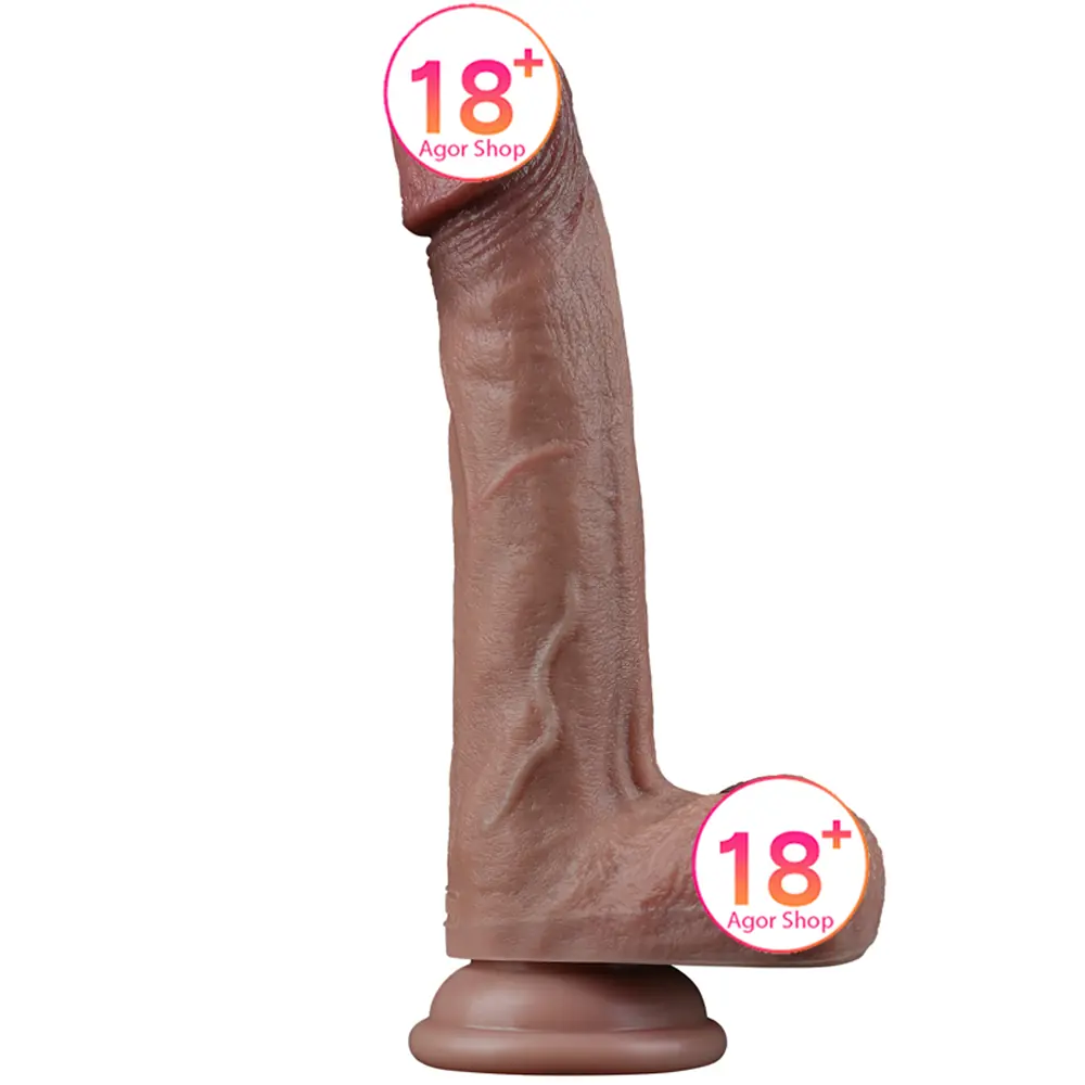 Lovetoy Nature Cock 23 cm Dvostruki Sloj Silikonski Sa Teksturom Kože