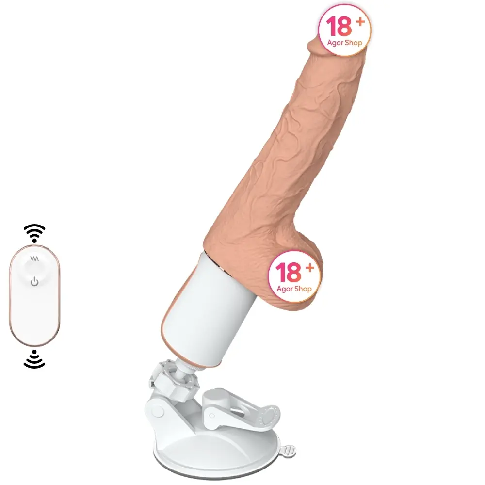 Agor S-Hande Realistični Dildo Sa Grijanje, Naprijed-Nazad i Rotirajući Pokret Sex Mašina