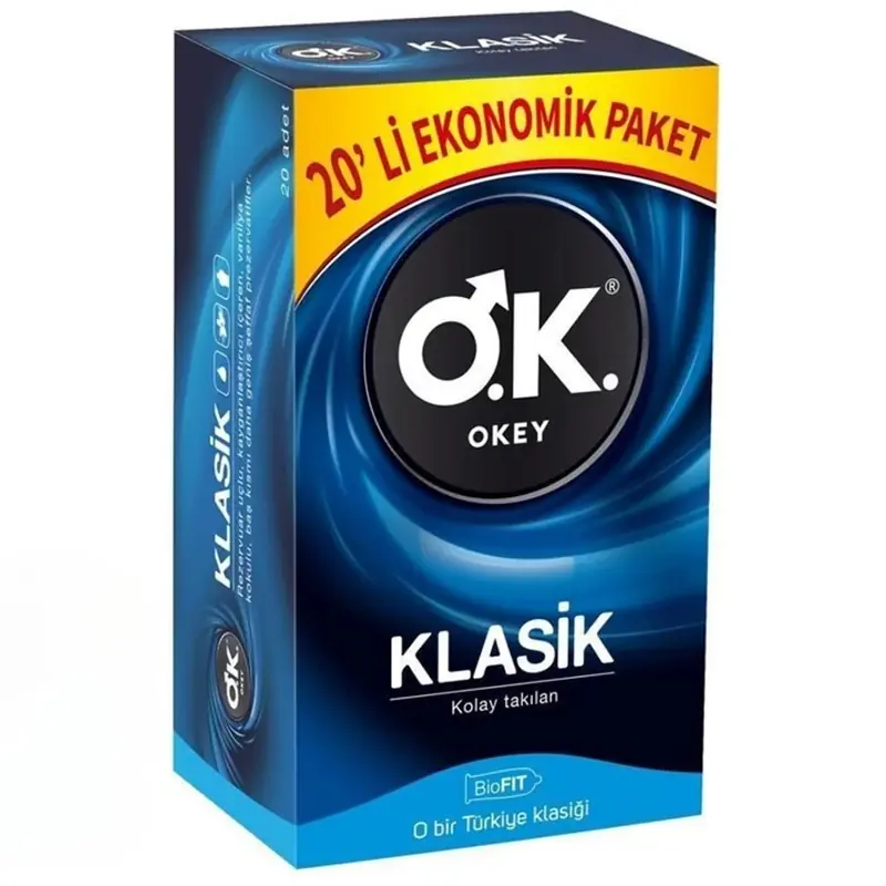 Okey Klasični 20 komada Ekonomični paket kondom