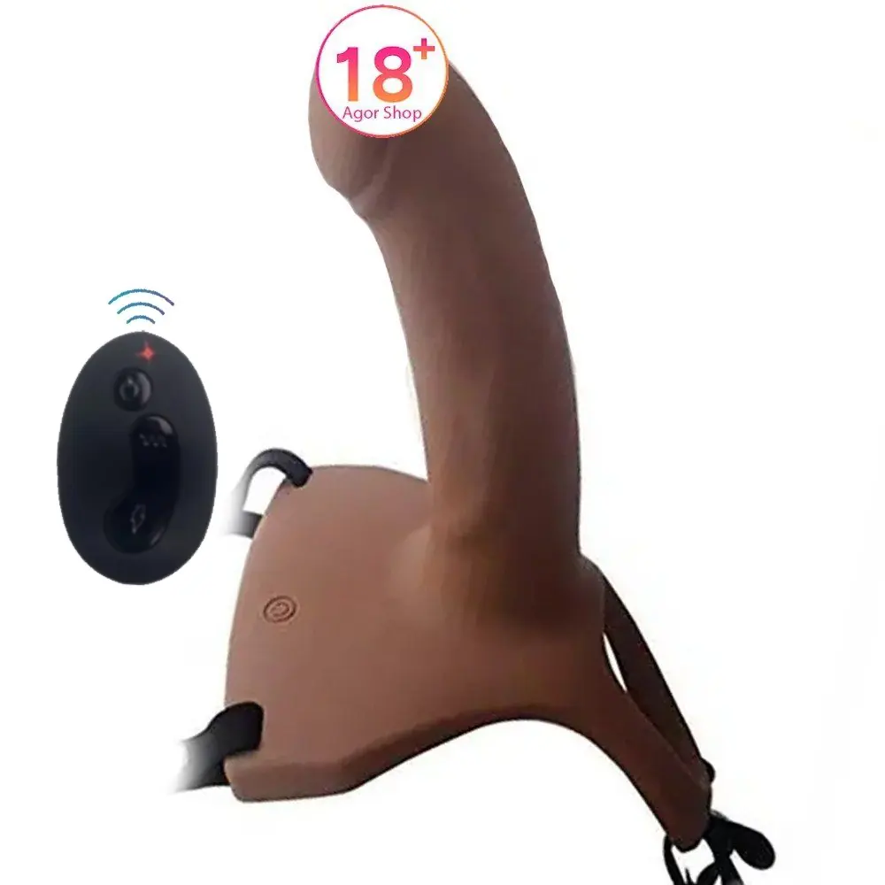 Aphrodisia Hollow Strap-On 17 cm šuplji vibrirajući remeni penis - Mješoviti
