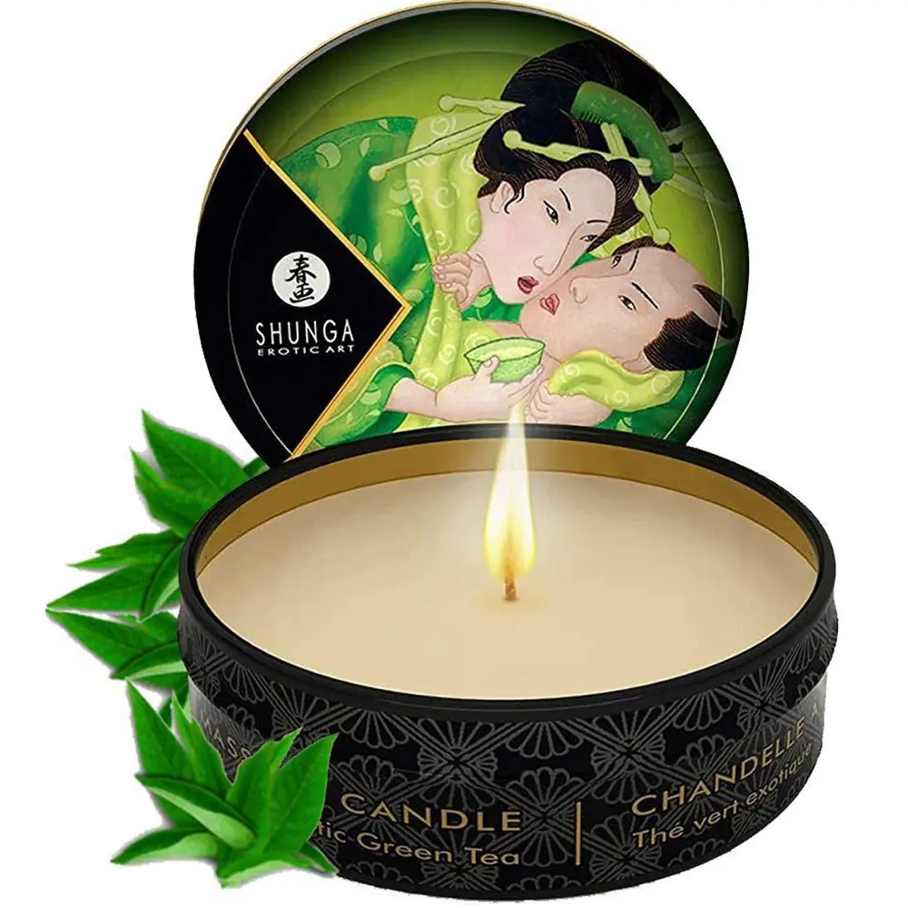 Shunga Mini Masážna Svijeća Green Tea 30 ml