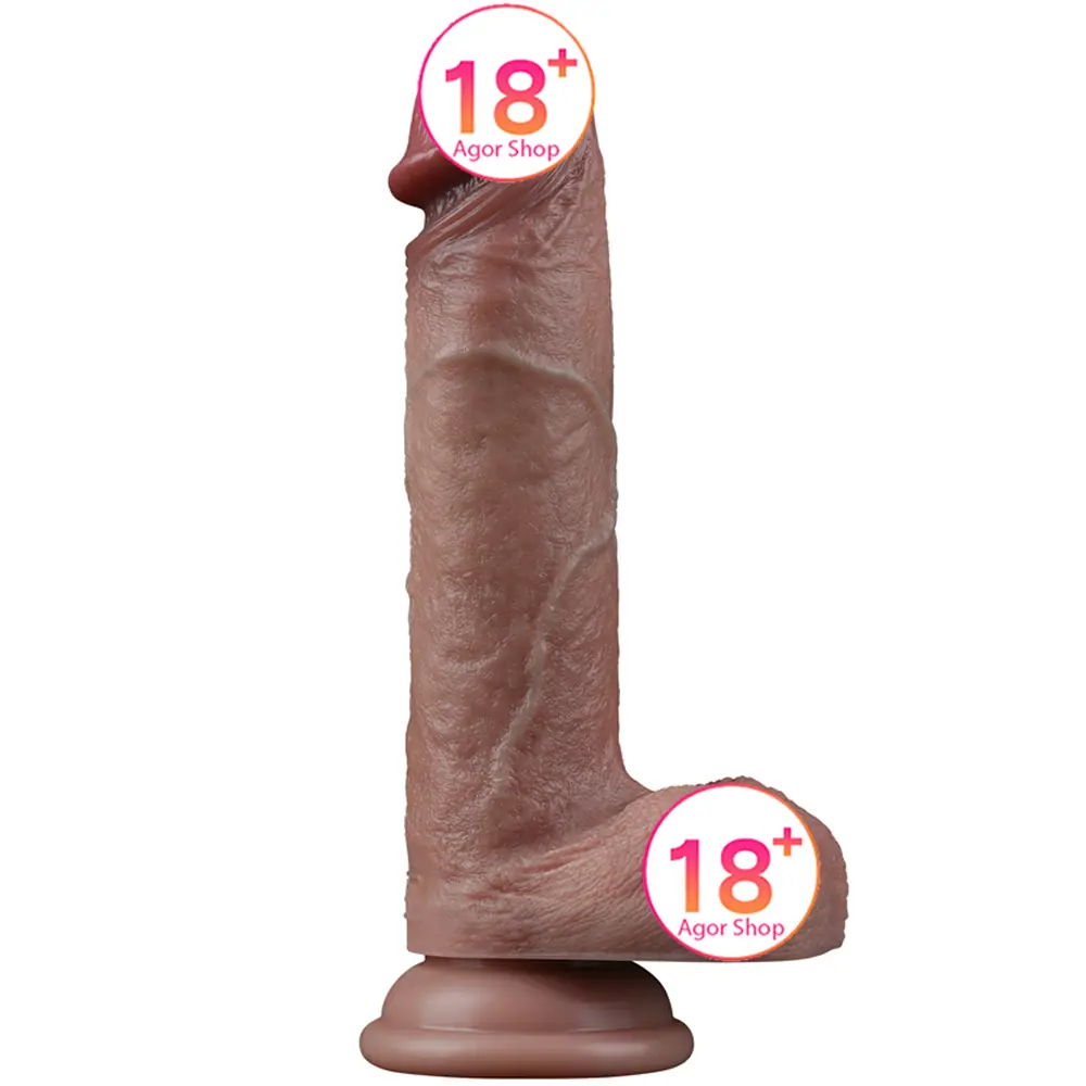 Lovetoy Nature Naturalni Silikonski Penis sa Tekućom Strukturom 19,5 cm