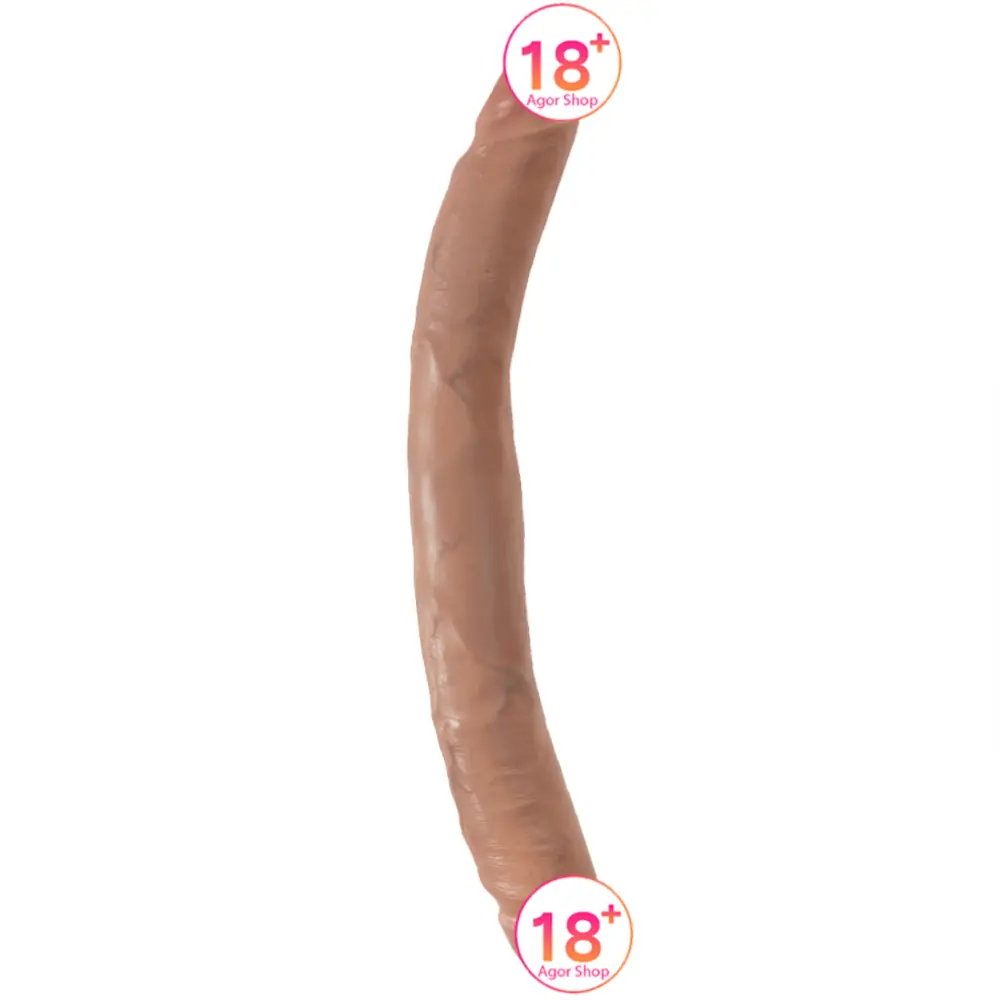 Pipedream King Cock 12" Tanko Dvostruki Dildo Karamel Dvojstrani Penis