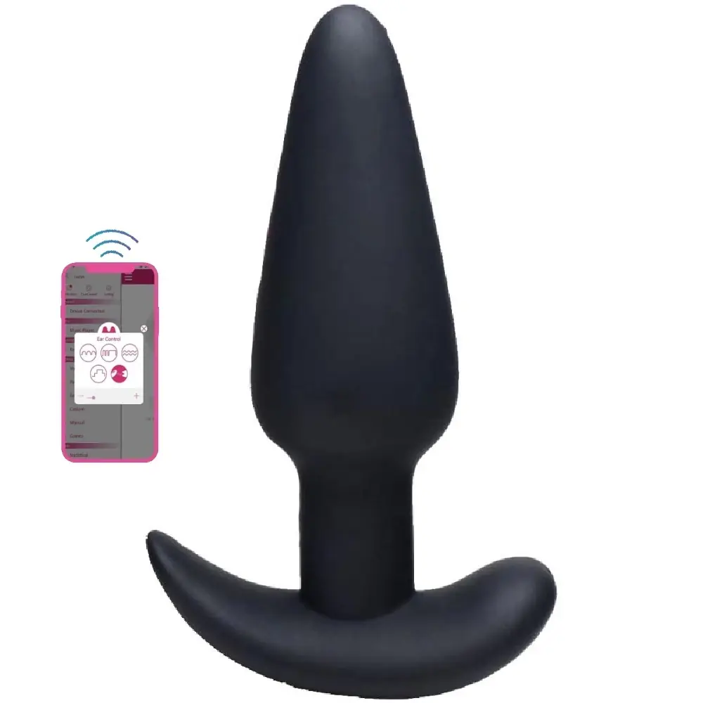 Agor Nano Telefonski Kontrolisani Anal Vibrator Crni Titrušući Anal Čep