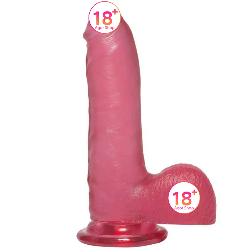 Doc Johnson Crystal Jellies dildo ružičasti 18 cm realistički penis