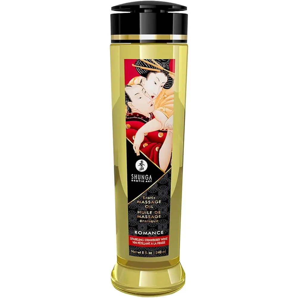 Shunga erotički masažni ulje 240 ml aroma jagode