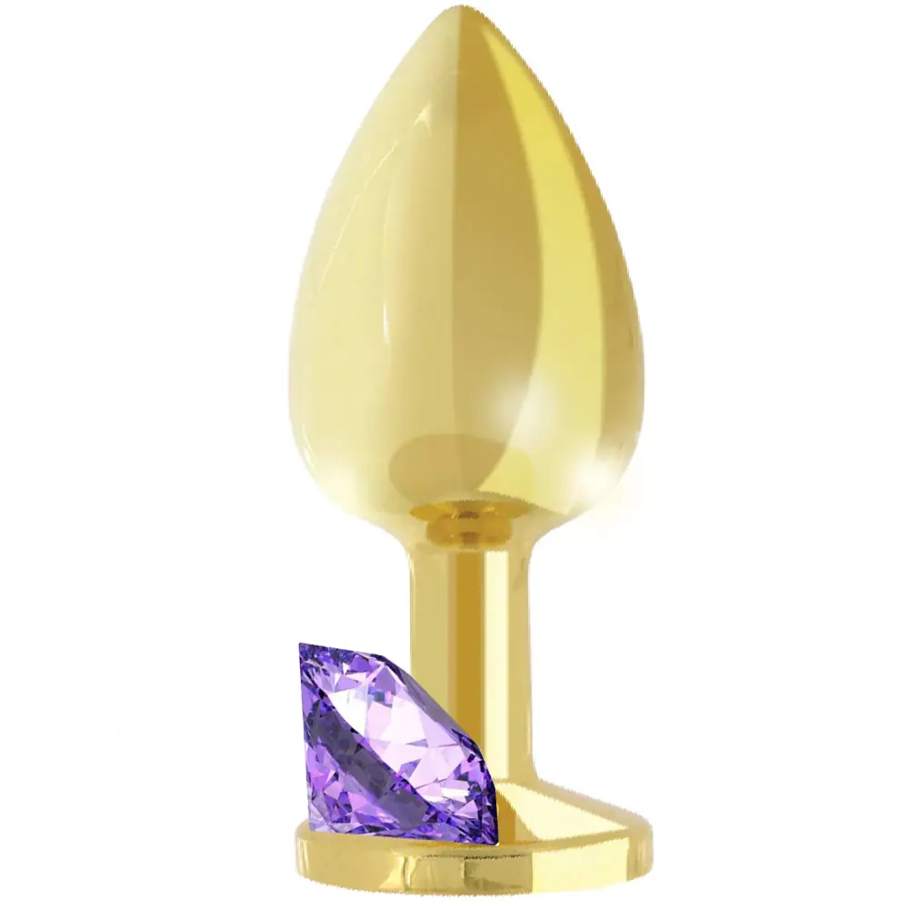 Agor Booty Jewellery zlatni metalni anal čep srednji