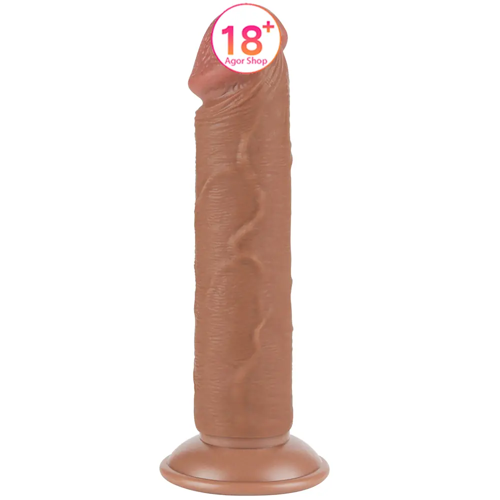 Lovetoy Sliding Skin Dual Layer Dong smeđa 20 cm testissiz realistički penis