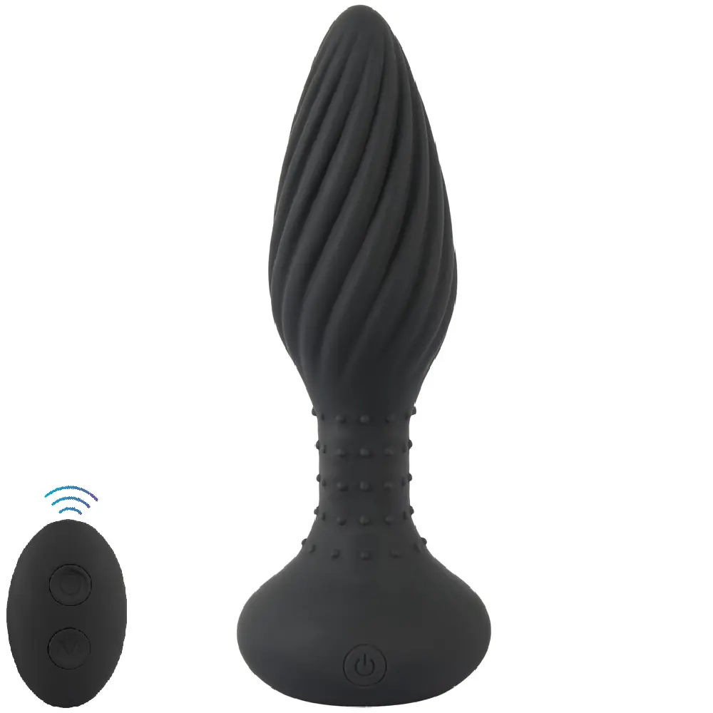 Anos daljinski upravljani anal plug sa vibracijom i rotacijom biseri