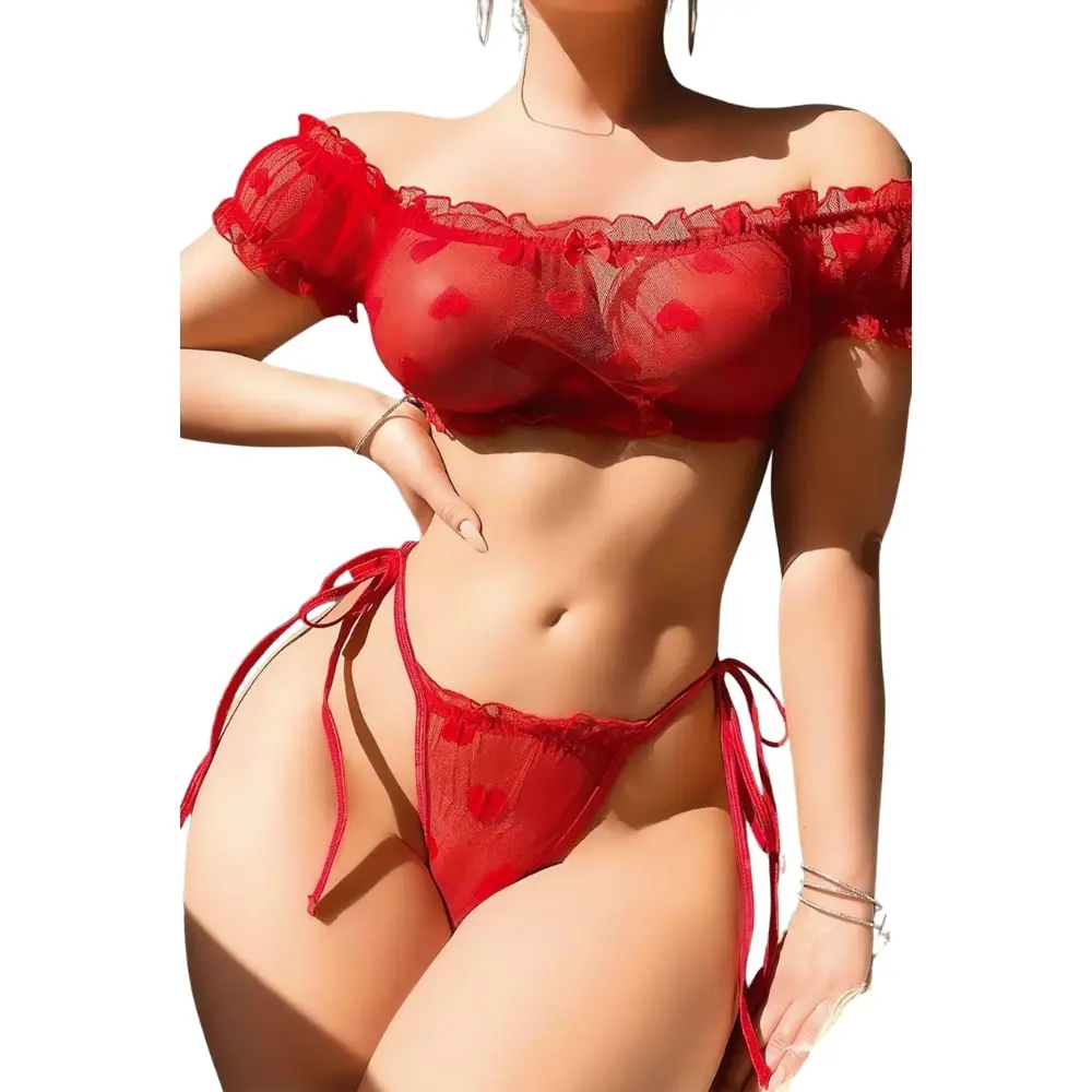 Agor Fantasy Wear srce detal prozirni fantazijski komplet
