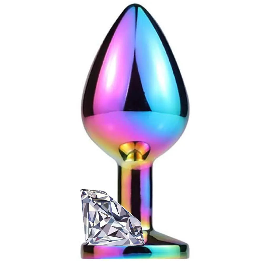 Agor Backdoor Play Rainbow Booty Metal Anal Plug Medium