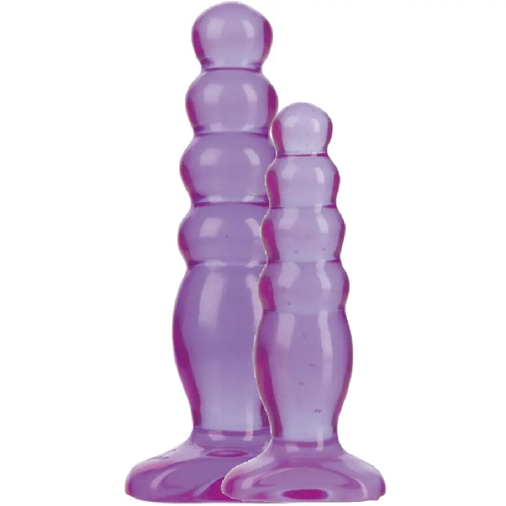 Doc Johnson Crystal Jellies Anal Delight Trener Kit - Ljubičasti Set