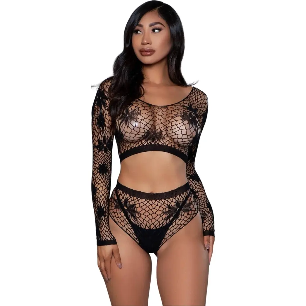 Agor Erotica Wear čičkasti i filetani tjelesni čarapi
